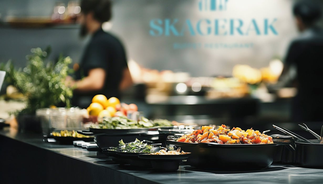 Buffet setup at Skagerak restaurant.