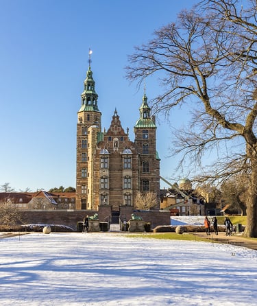 Rosenborg castle in Copenhagen in winter