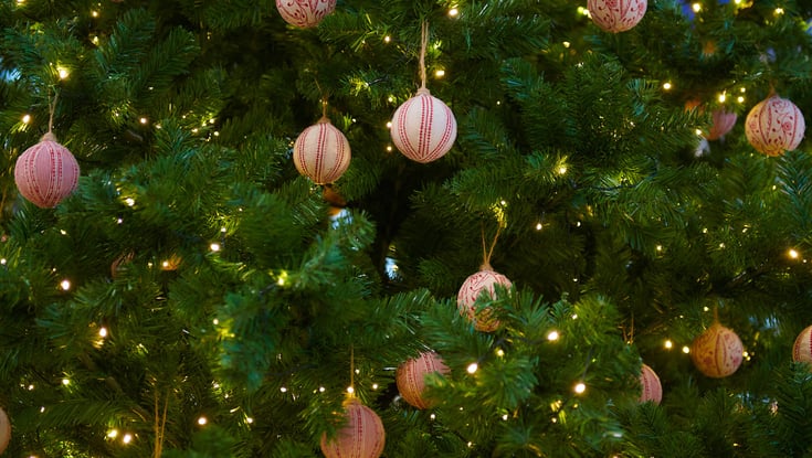 Christmas tree and ornaments