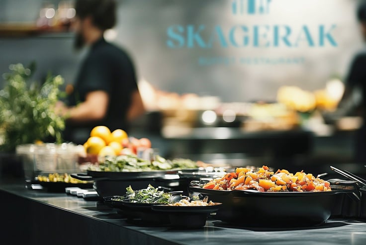 Buffet setup at Skagerak restaurant.